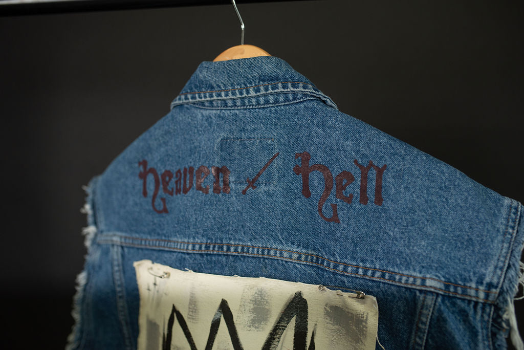 Sacred Heaven / Hell Blue Denim Vest
